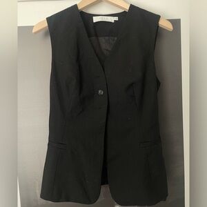 ASTR Black Sleeveless Tailored Vest Blazer